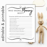 Who Knows Mommy Best Baby Shower Game