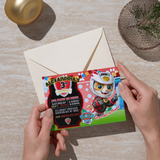 Editable Wild Cat Paw Patrol Party Invitation
