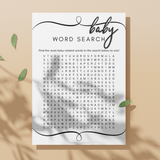 Word Search Baby Shower Game