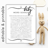 Word Search Baby Shower Game