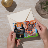 Editable Zuma Paw Patrol Party Invitation