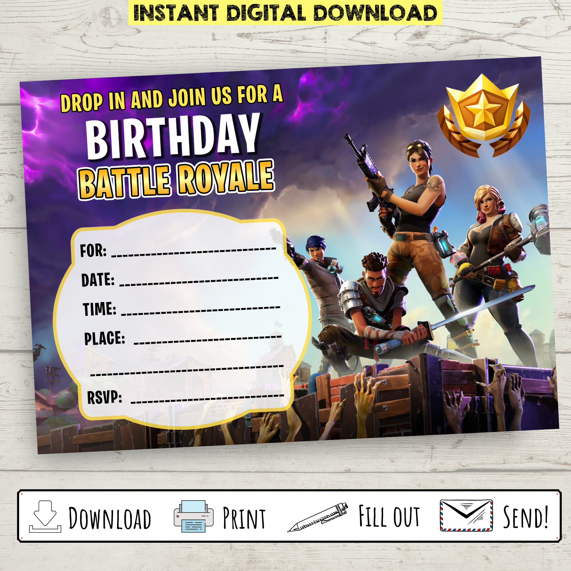 free-printable-fortnite-battle-royale-birthday-invitation-bright-color-mom-shop for Birthday Party Invitations Free Printable FREE Printable Fortnite Battle Royale Birthday Invitation – Bright Color Mom Shop for Birthday Party Invitations Free Printable