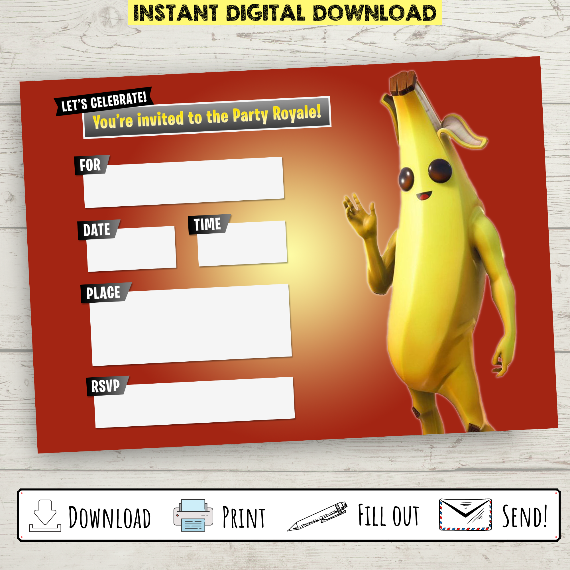 Downloadable Free Printable Fortnite Invitations Downloadable Free Printable Fortnite Invitations