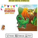 Custom Printable Roaring Good Time Dinosaur Birthday Invitation