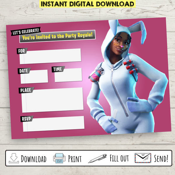 FREE Printable Bunny Brawler Fortnite Party Invitation – Bright Color Mom Shop free-printable-bunny-brawler-fortnite-party-invitation-bright-color-mom-shop
