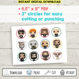 Printable Harry Potter Character Cupcake Toppers