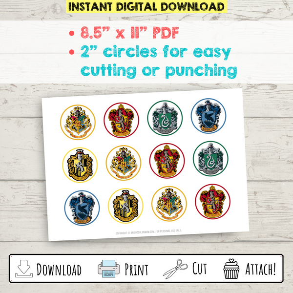 Hogwarts House Crests Printable